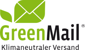 Das Bild zeigt das Logo von GreenMail - Klimaneutraler Versand und bezieht sich auf den Hybridbrief von PostModern.